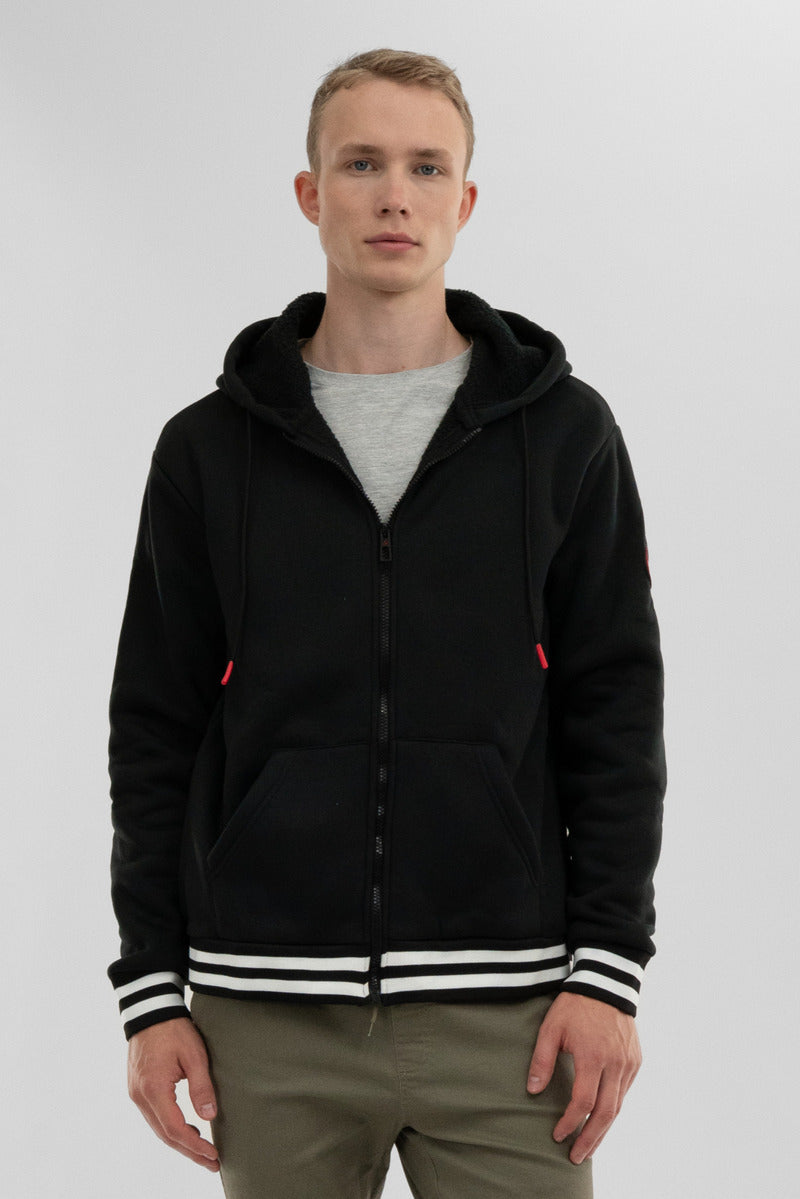 Canada Weather Gear Fleece Lined Zip Up Hoodie - Black - Mens Hoodies & Sweatshirts - International Clothiers