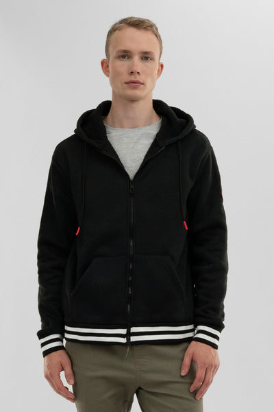 Canada Weather Gear Fleece Lined Zip Up Hoodie - Black - Mens Hoodies & Sweatshirts - International Clothiers