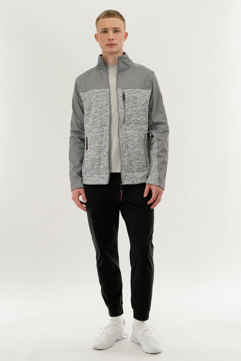 Canada Weather Gear Fleece Lightweight Jacket - Grey - Mens Lightweight Jackets - International Clothiers