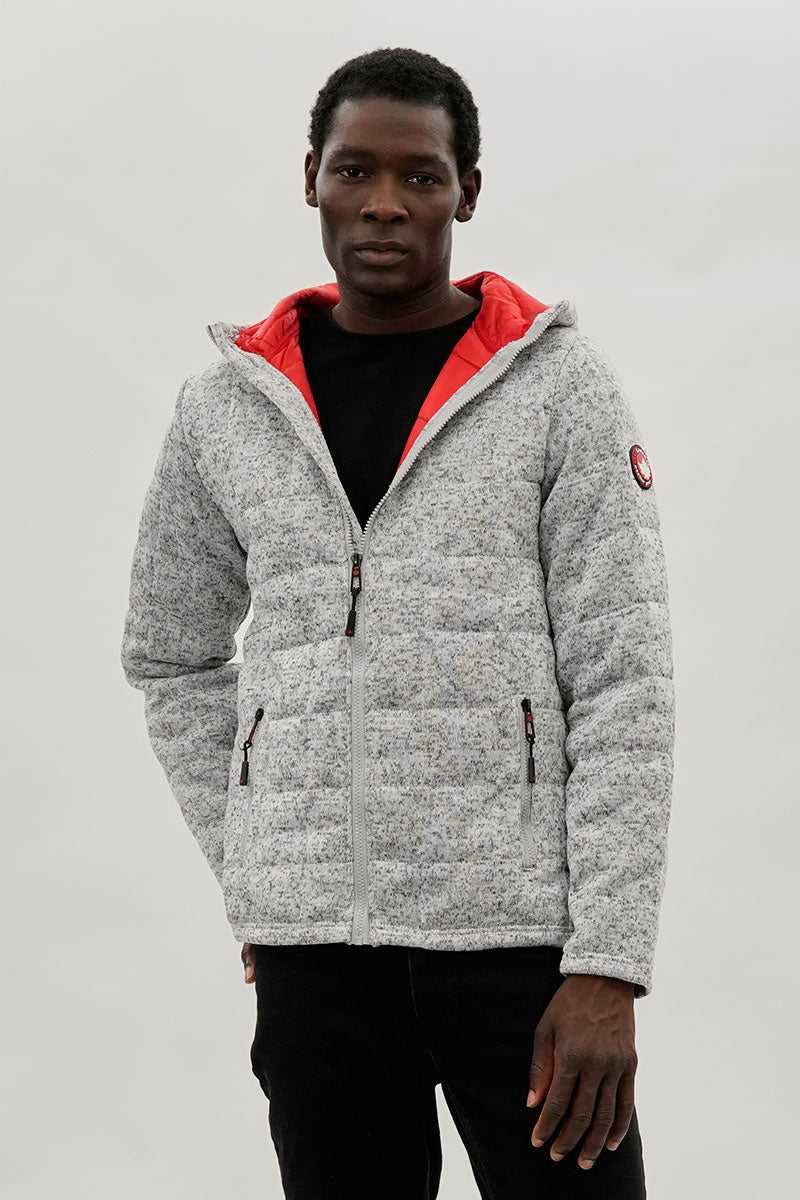 Canada Weather Gear Zip Up Hooded Lightweight Jacket - Grey - Mens Lightweight Jackets - International Clothiers