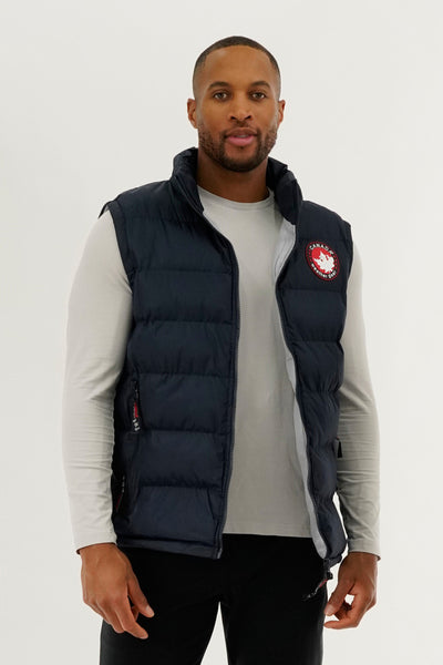 Canada Weather Gear Basic Puffer Vest - Navy - Mens Vests - International Clothiers