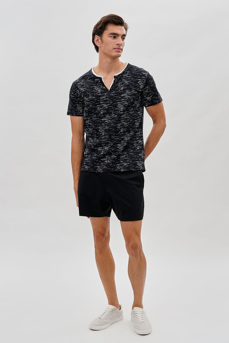 Canada Weather Gear Vintage Short Sleeve Henley Tee - Navy - Mens Tees & Tank Tops - International Clothiers