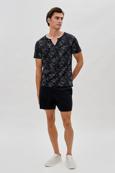 Canada Weather Gear Vintage Short Sleeve Henley Tee - Navy - Mens Tees & Tank Tops - International Clothiers