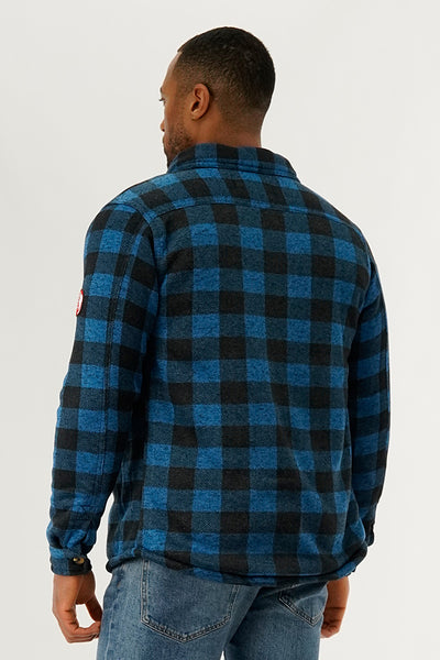 Canada Weather Gear Plaid Lightweight Jacket - Blue - Mens Lightweight Jackets - International Clothiers