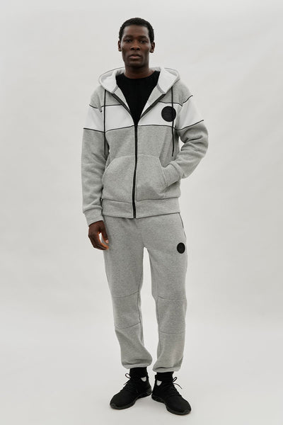 Super Triple Goose Basic Zipper Pocket Joggers - Grey - Mens Joggers & Sweatpants - International Clothiers