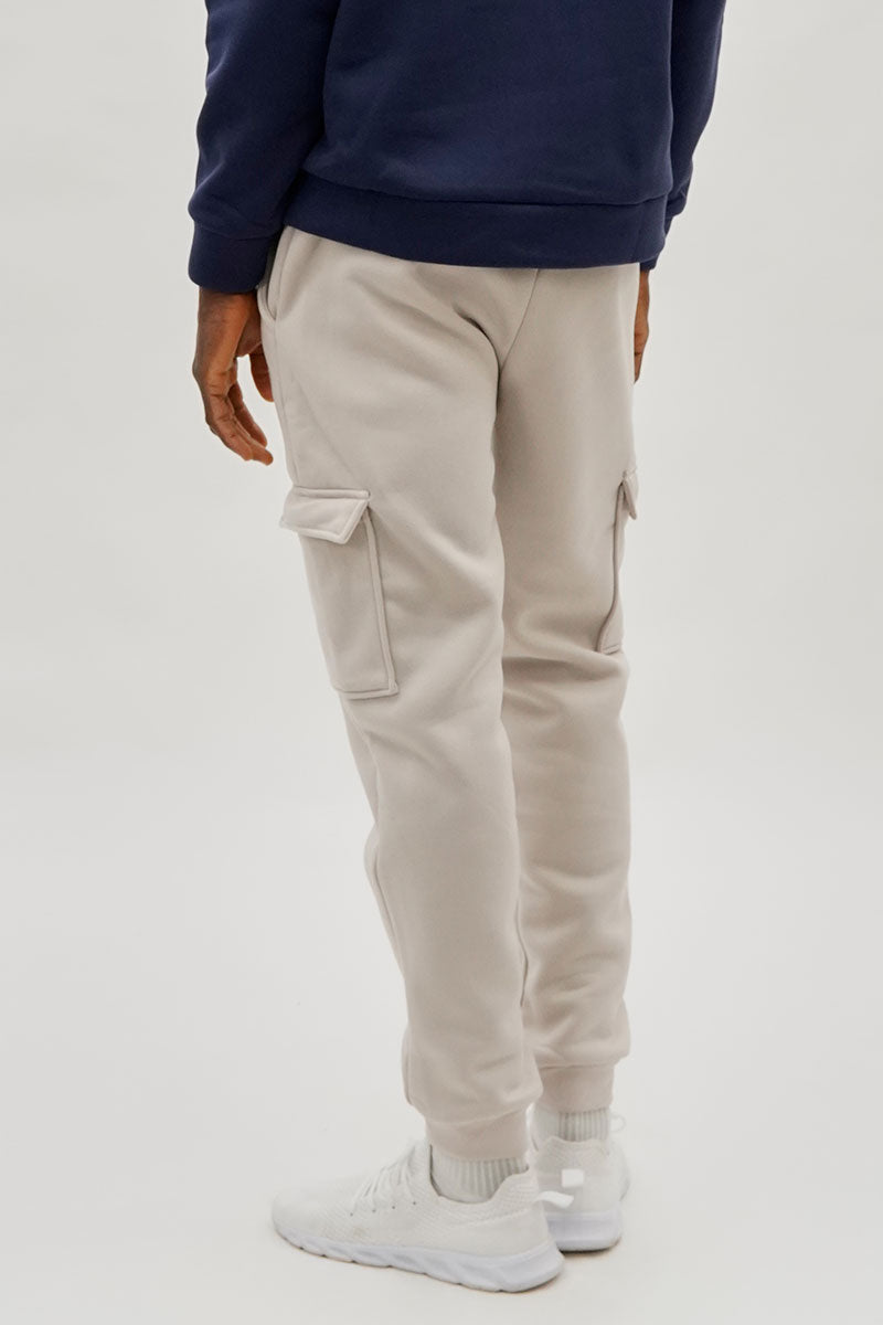 Canada Weather Gear Basic Cargo Joggers - Cream - Mens Joggers & Sweatpants - International Clothiers