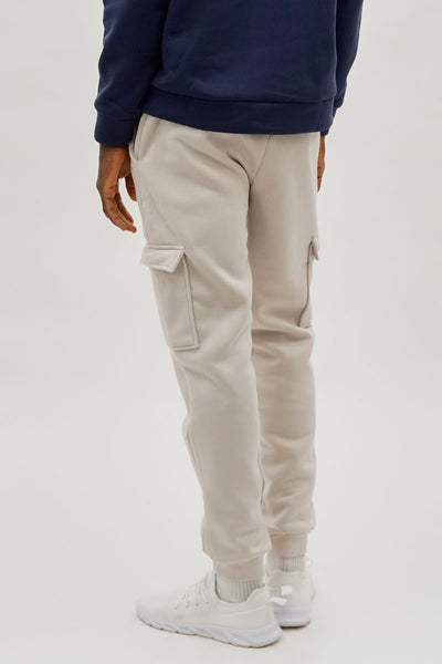Canada Weather Gear Basic Cargo Joggers - Cream - Mens Joggers & Sweatpants - International Clothiers