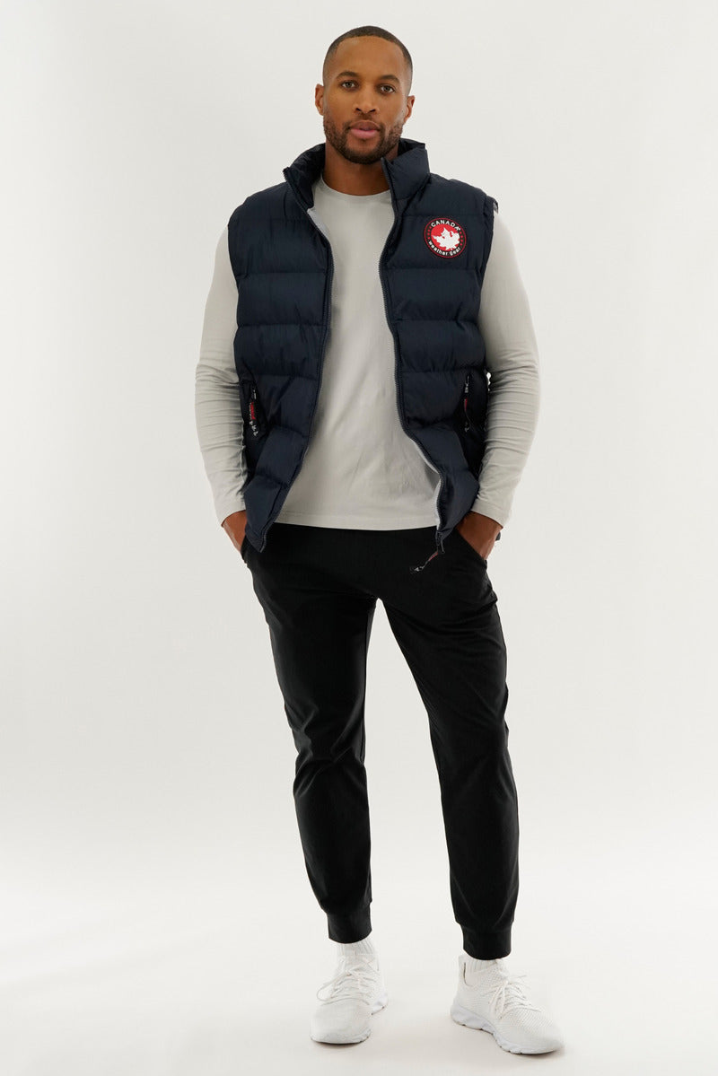 Canada Weather Gear Basic Puffer Vest - Navy - Mens Vests - International Clothiers
