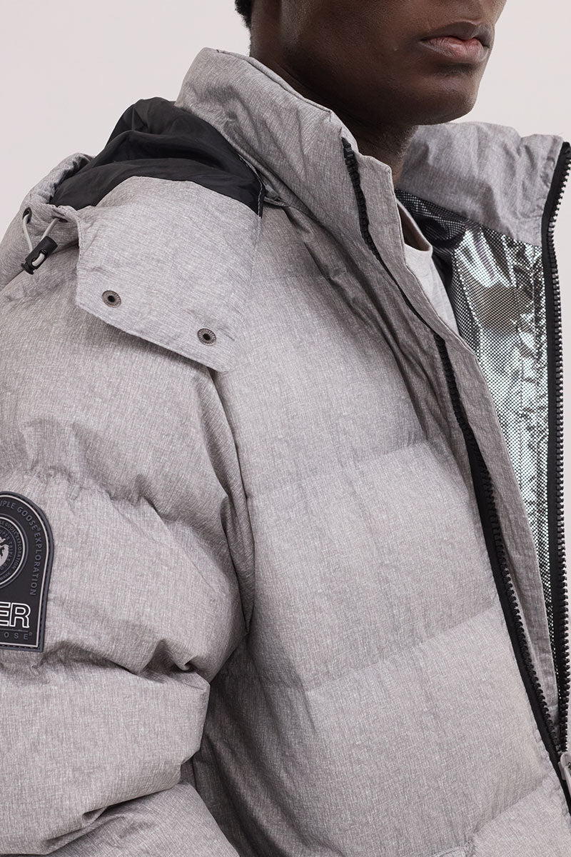Super Triple Goose Thermal-Foil Lining Bomber Jacket - Grey - Mens Bomber Jackets - International Clothiers
