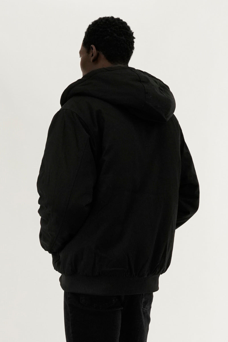 Canada Work Gear Sherpa Lined Bomber Jacket - Black - Mens Bomber Jackets - International Clothiers