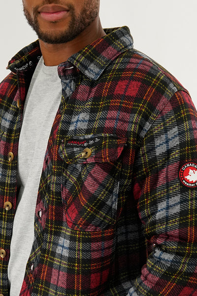 Canada Weather Gear Plaid Lightweight Jacket - Red - Mens Lightweight Jackets - International Clothiers