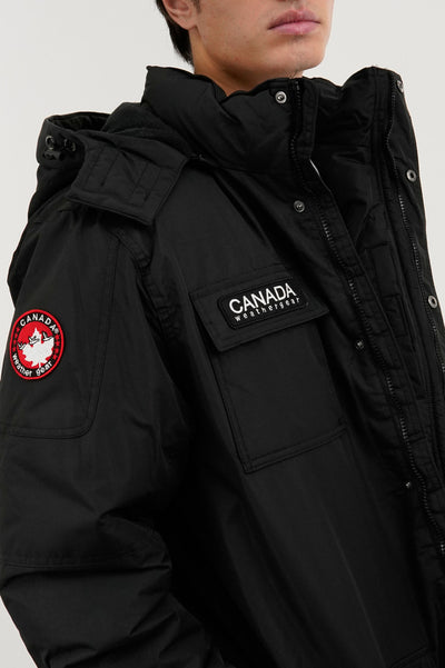 Canada Weather Gear Faux Fur Lined Arctic Parka Jacket - Black - Mens Parka Jackets - International Clothiers