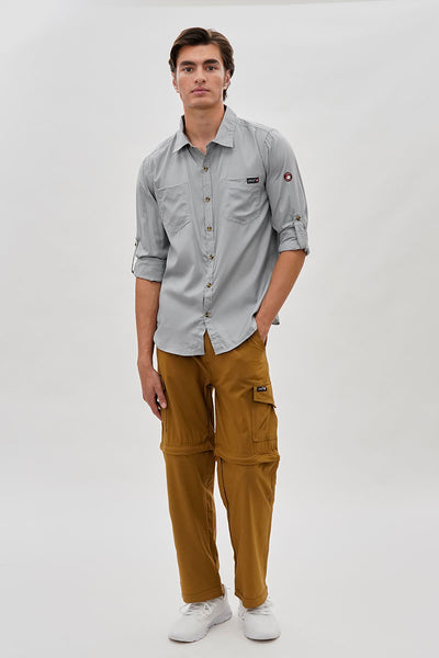 Canada Weather Gear Utility Ripstop Casual Shirt - Grey - Mens Casual Shirts - International Clothiers