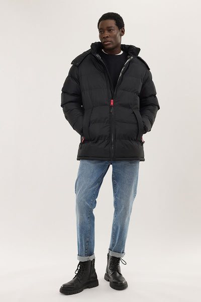 Super Triple Goose Thermal-Foil Lining Bomber Jacket - Black - Mens Bomber Jackets - International Clothiers