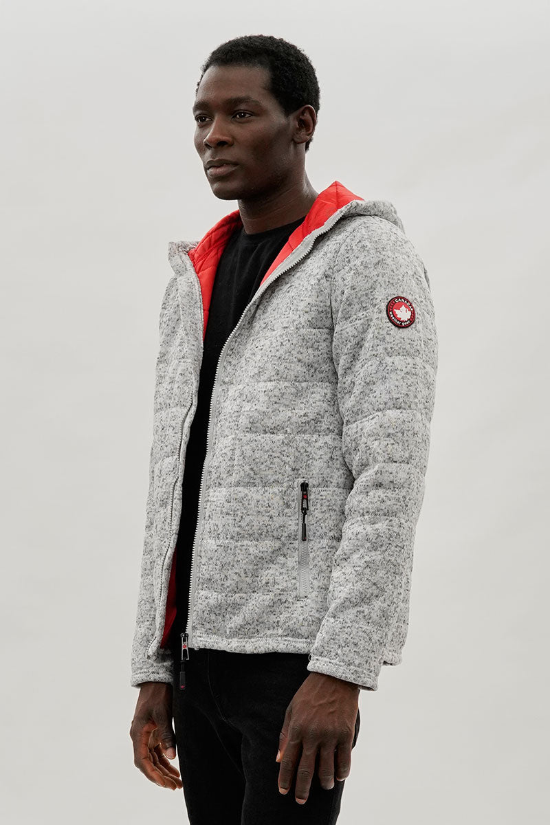 Canada Weather Gear Zip Up Hooded Lightweight Jacket - Grey - Mens Lightweight Jackets - International Clothiers