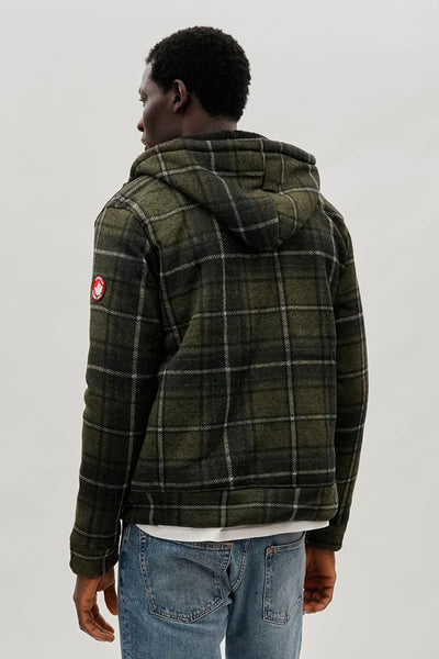 Canada Weather Gear Hooded Sherpa Lined Lightweight Jacket - Olive - Mens Lightweight Jackets - International Clothiers