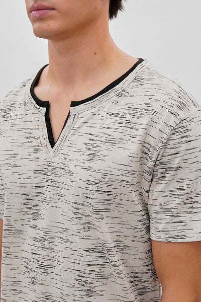 Canada Weather Gear Vintage Short Sleeve Henley Tee - Stone - Mens Tees & Tank Tops - International Clothiers