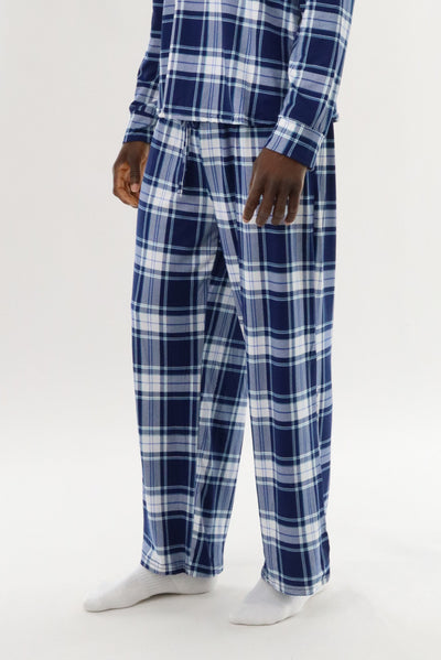 Canada Weather Gear Long Printed Pajama Pants - Blue - Mens Pajamas - International Clothiers