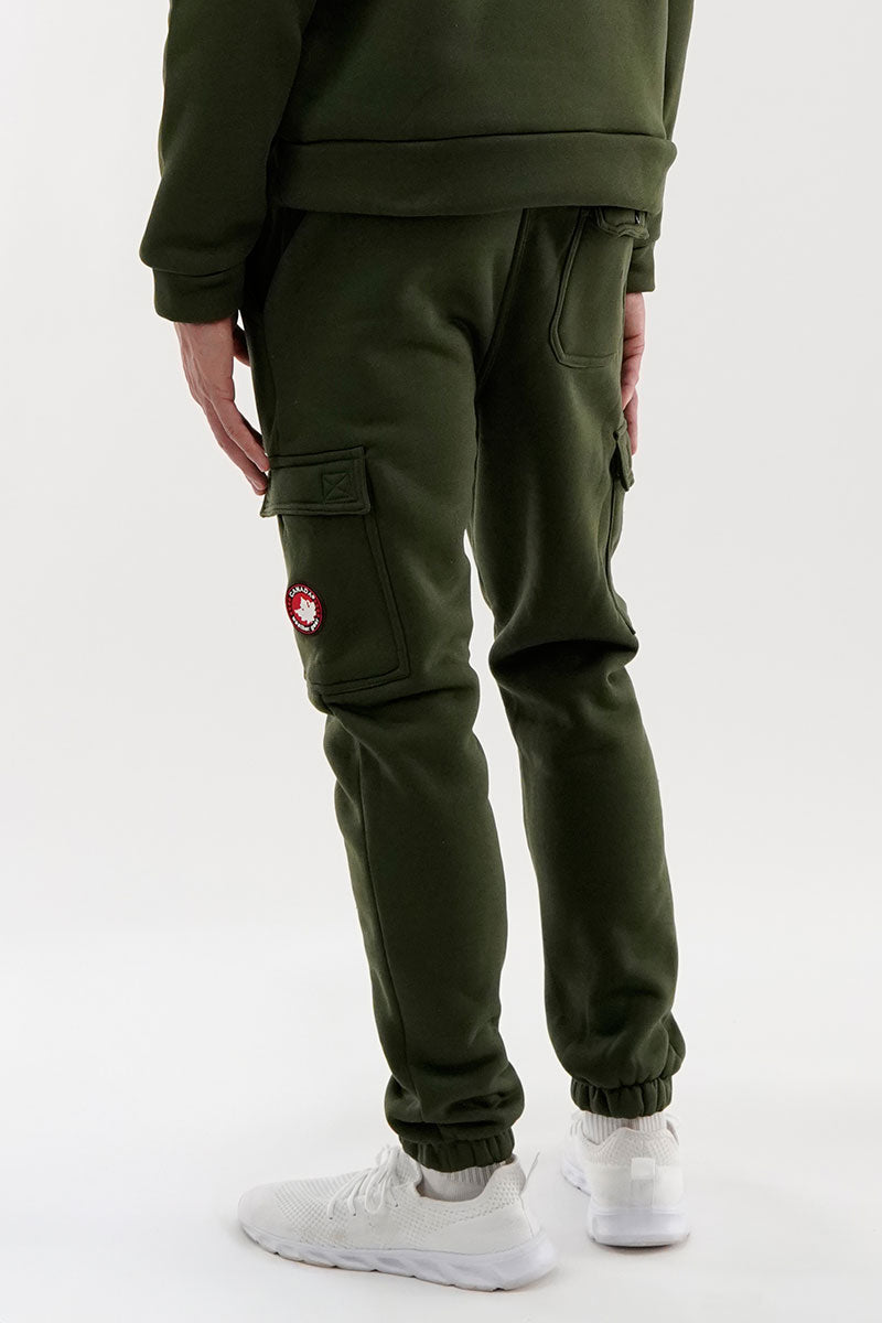 Canada Weather Gear Fleece Cargo Joggers - Olive - Mens Joggers & Sweatpants - International Clothiers