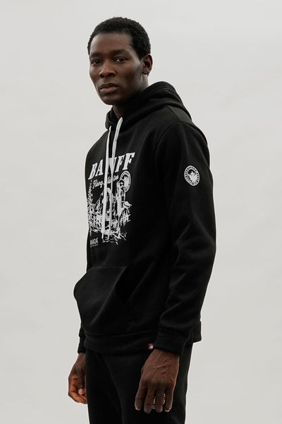 Canada Weather Gear Banff Print Hoodie - Black - Mens Hoodies & Sweatshirts - International Clothiers