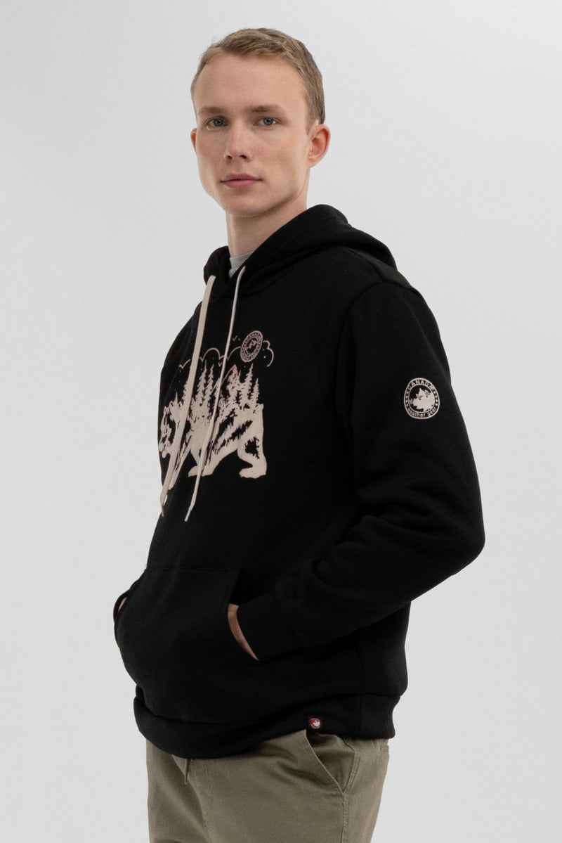 Canada Weather Gear Forest Print Hoodie - Black - Mens Hoodies & Sweatshirts - International Clothiers