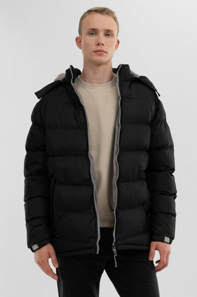 Super Triple Goose Chevron Bomber Jacket - Grey - Mens Bomber Jackets - International Clothiers