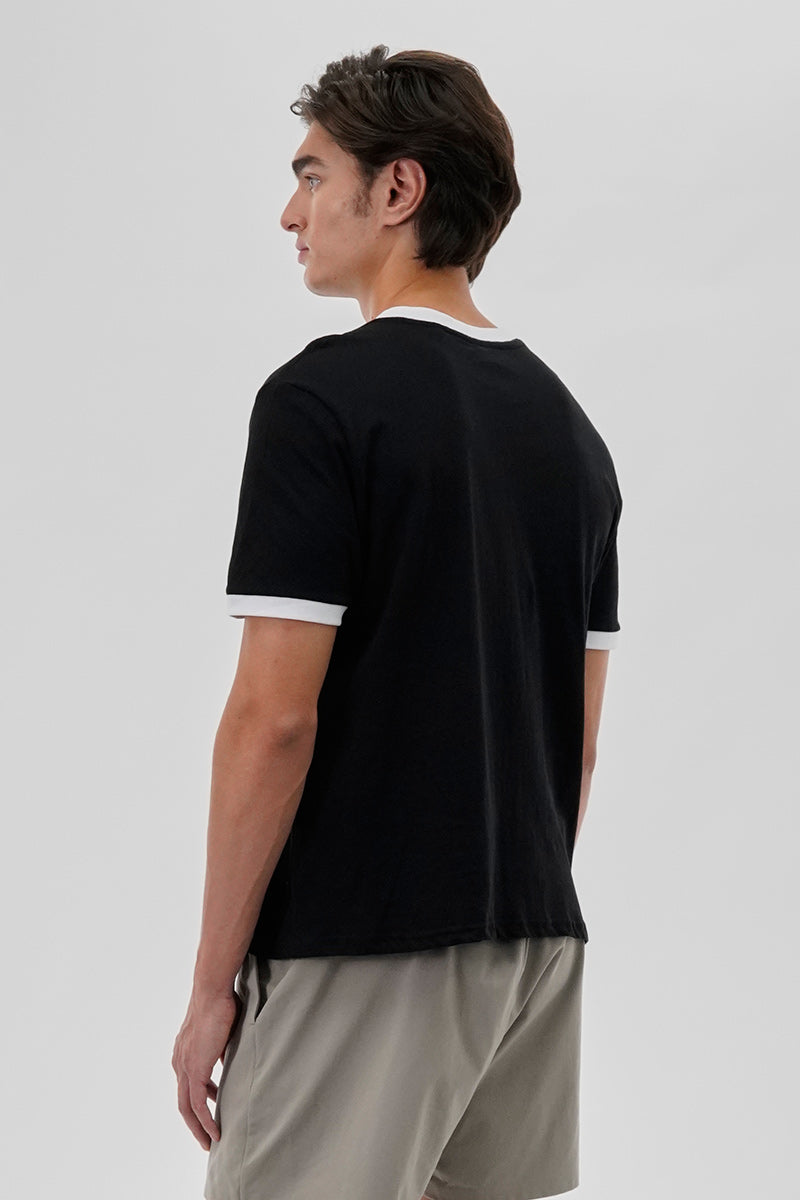 Canada Weather Gear Classic Ringer Tee - Black - Mens Tees & Tank Tops - International Clothiers