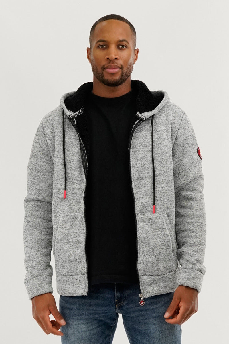 Canada Weather Gear Sherpa Lined Lightweight Jacket - Grey - Mens Lightweight Jackets - International Clothiers