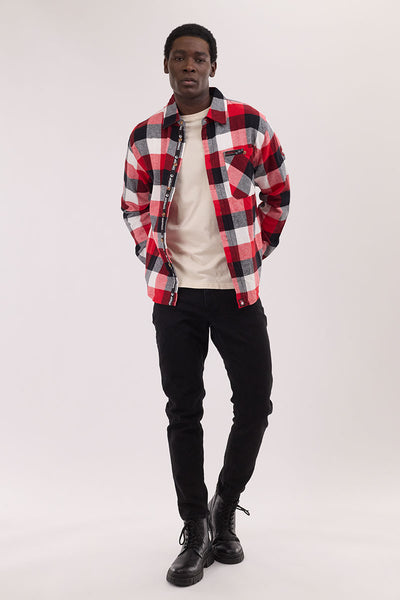 Canada Weather Gear Plaid Button Up Casual Shirt - Red - Mens Casual Shirts - International Clothiers