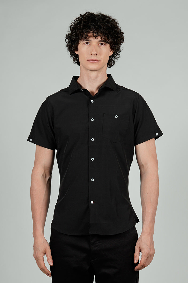 Canada Weather Gear Travel Collection Basic Button Up Casual Shirt - Black