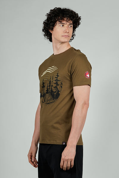 Canada Weather Gear Camping Print Tee - Olive