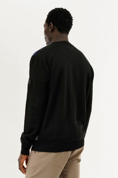 Canada Weather Gear Patterned Crewneck Pullover Sweater - Blue - Mens Pullover Sweaters - International Clothiers