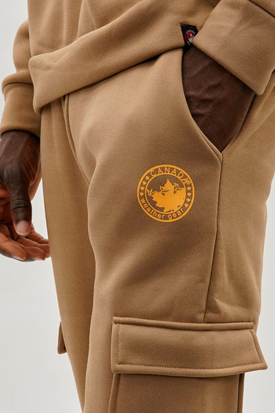 Canada Weather Gear Basic Cargo Joggers - Beige - Mens Joggers & Sweatpants - International Clothiers