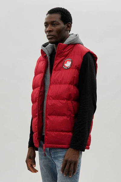 Canada Weather Gear Hooded Puffer Vest - Red - Mens Vests - International Clothiers