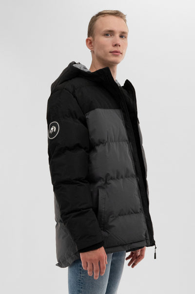 Super Triple Goose Colour Block Bomber Jacket - Grey - Mens Bomber Jackets - International Clothiers