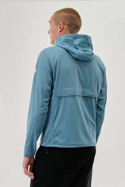 Canada Weather Gear Hooded Chest Pocket Windbreaker Lightweight Jacket - Blue - Mens Lightweight Jackets - International Clothiers