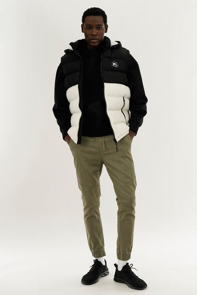 Super Triple Goose Colour Block Hooded Vest - White - Mens Vests - International Clothiers