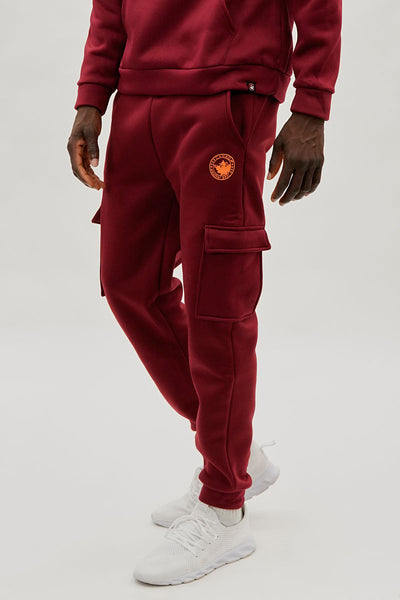 Canada Weather Gear Basic Cargo Joggers - Red - Mens Joggers & Sweatpants - International Clothiers