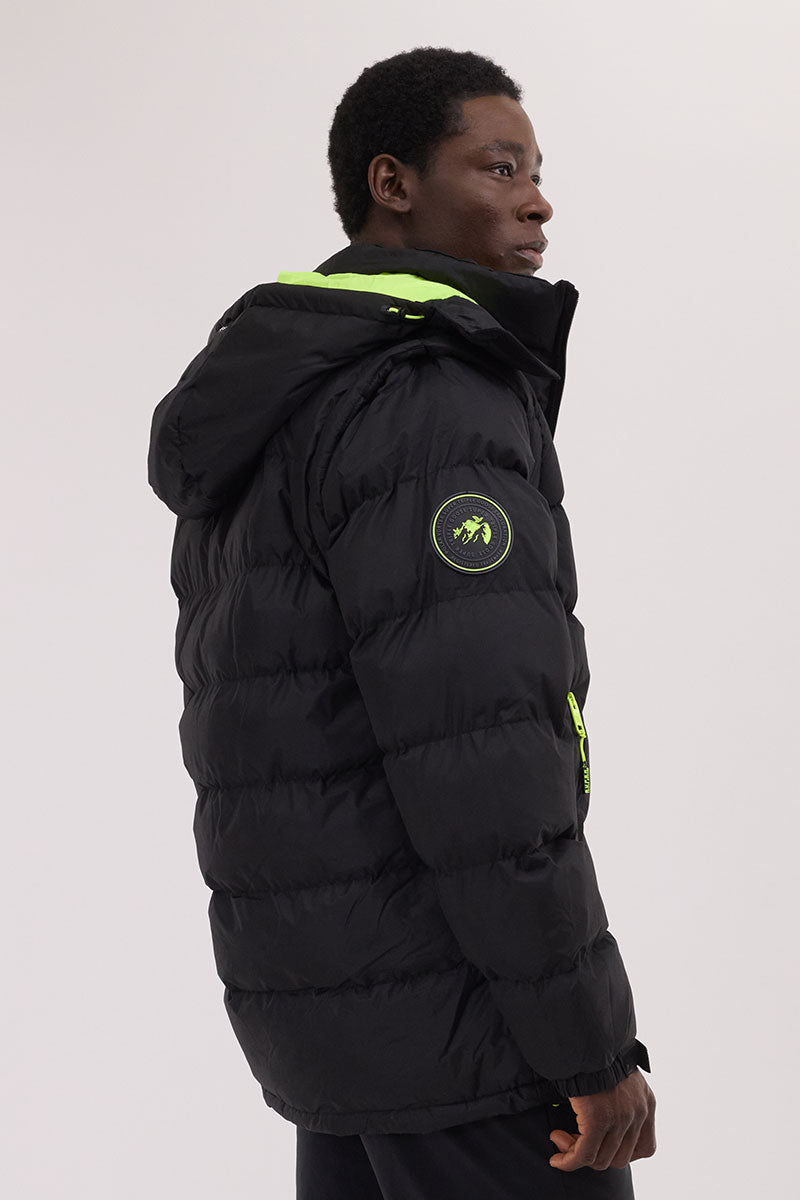Super Triple Goose Zip Off Sleeve Bomber Jacket - Green - Mens Bomber Jackets - International Clothiers