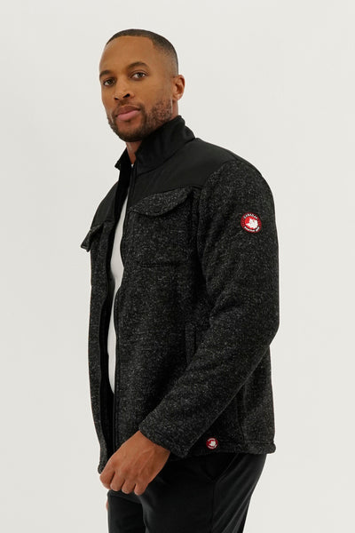 Canada Weather Gear Sherpa Lined Fleece Lightweight Jacket - Black - Mens Lightweight Jackets - International Clothiers