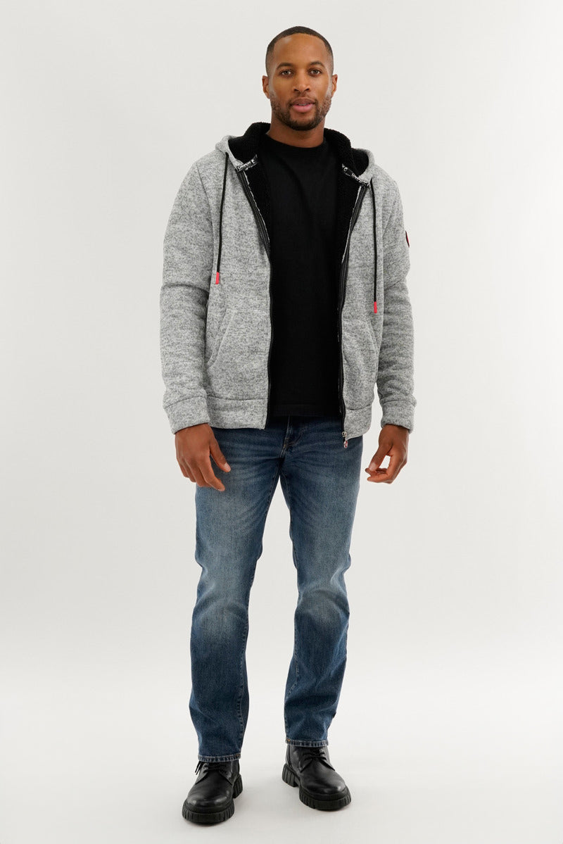 Canada Weather Gear Sherpa Lined Lightweight Jacket - Grey - Mens Lightweight Jackets - International Clothiers