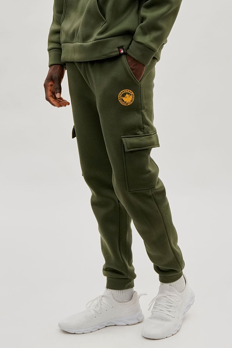 Canada Weather Gear Basic Cargo Joggers - Olive - Mens Joggers & Sweatpants - International Clothiers