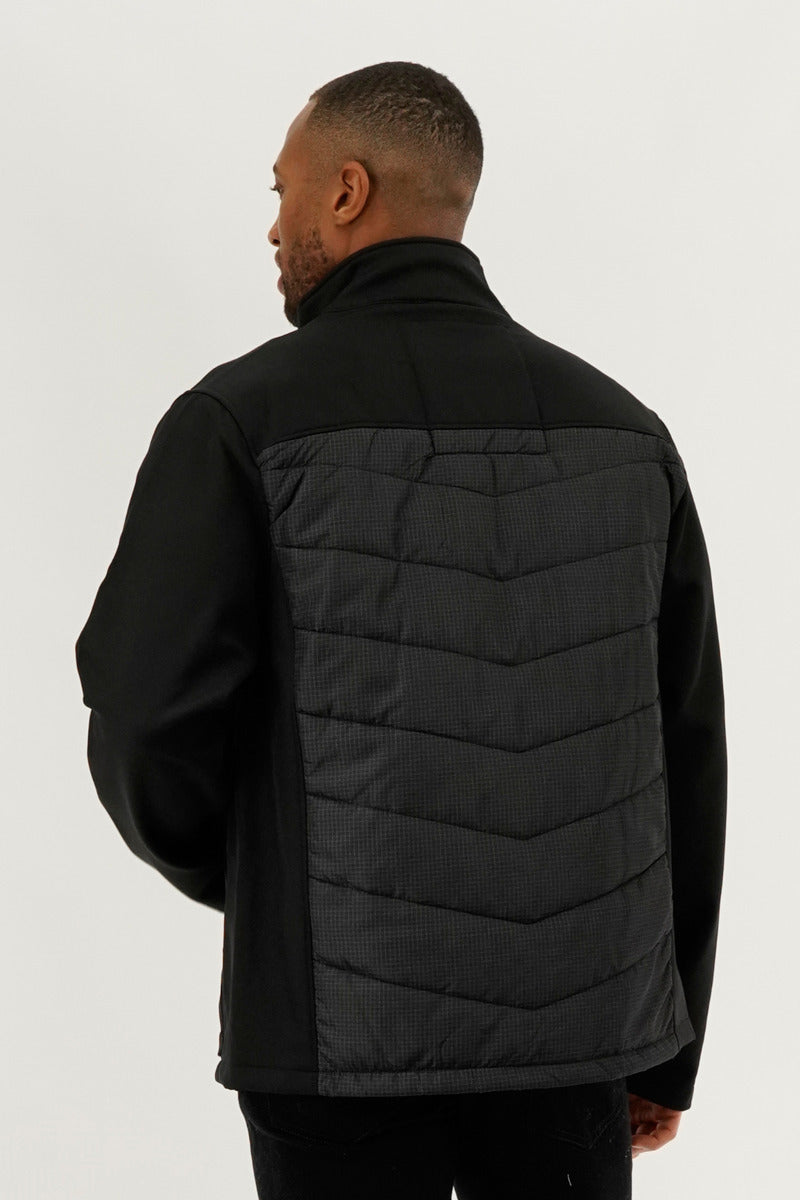 Super Triple Goose Quilted Colour Block Lightweight Jacket - Black - Mens Lightweight Jackets - International Clothiers