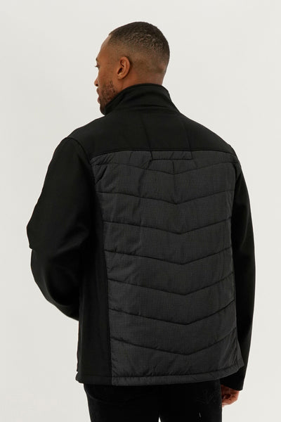 Super Triple Goose Quilted Colour Block Lightweight Jacket - Black - Mens Lightweight Jackets - International Clothiers