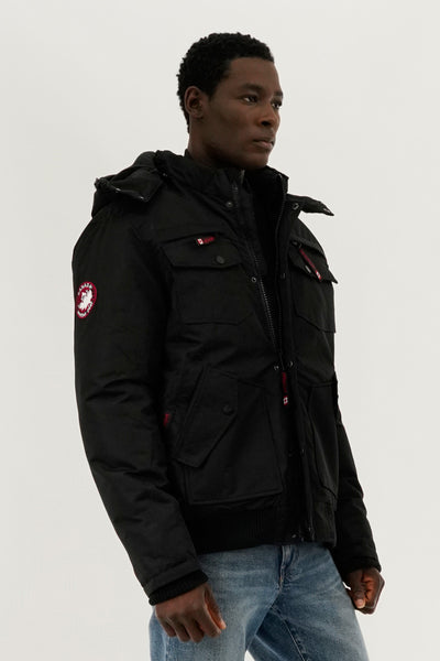 Canada Weather Gear Puffer Bomber Jacket - Black - Mens Bomber Jackets - International Clothiers