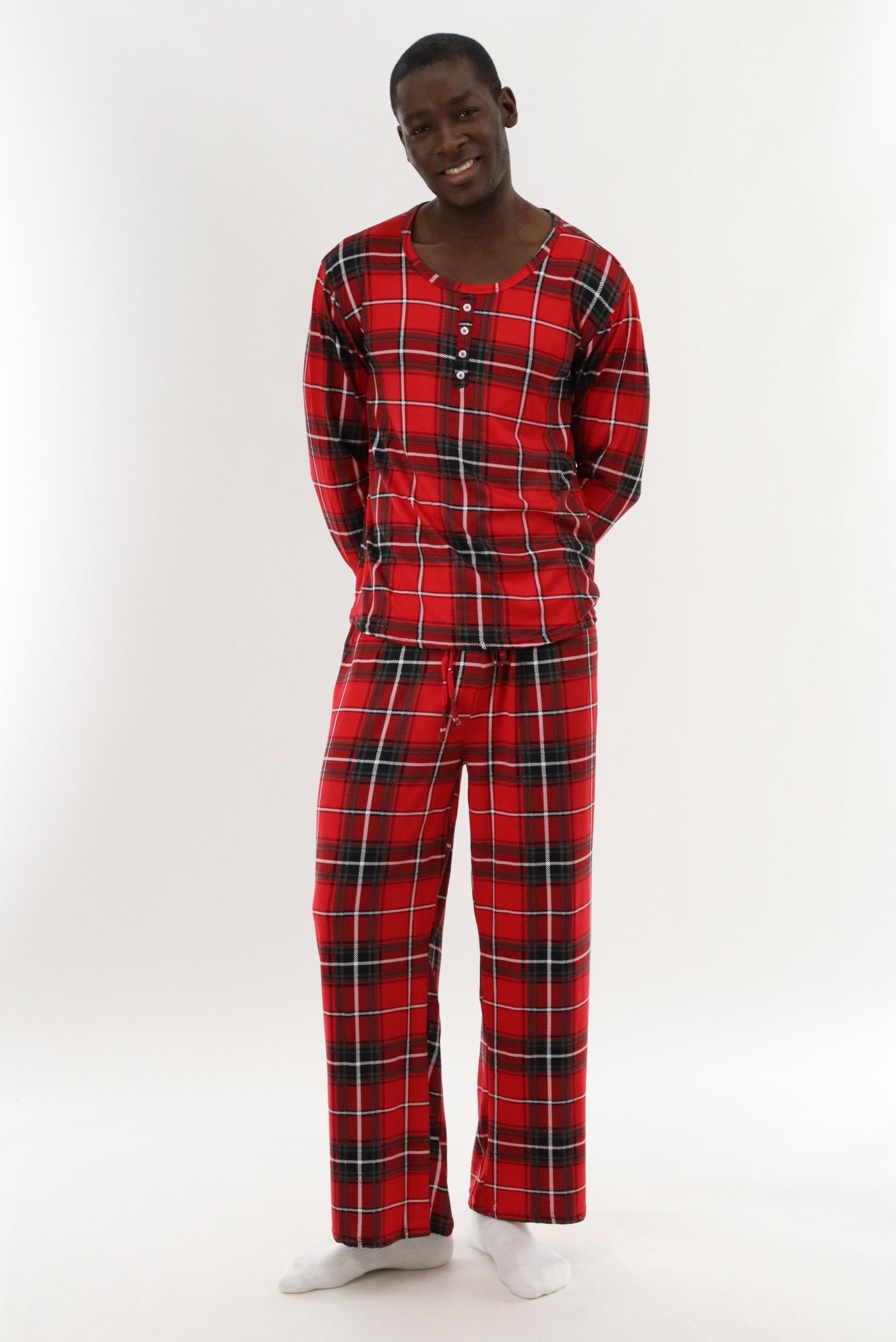 Canada Weather Gear Long Printed Pajama Pants - Red - Mens Pajamas - International Clothiers