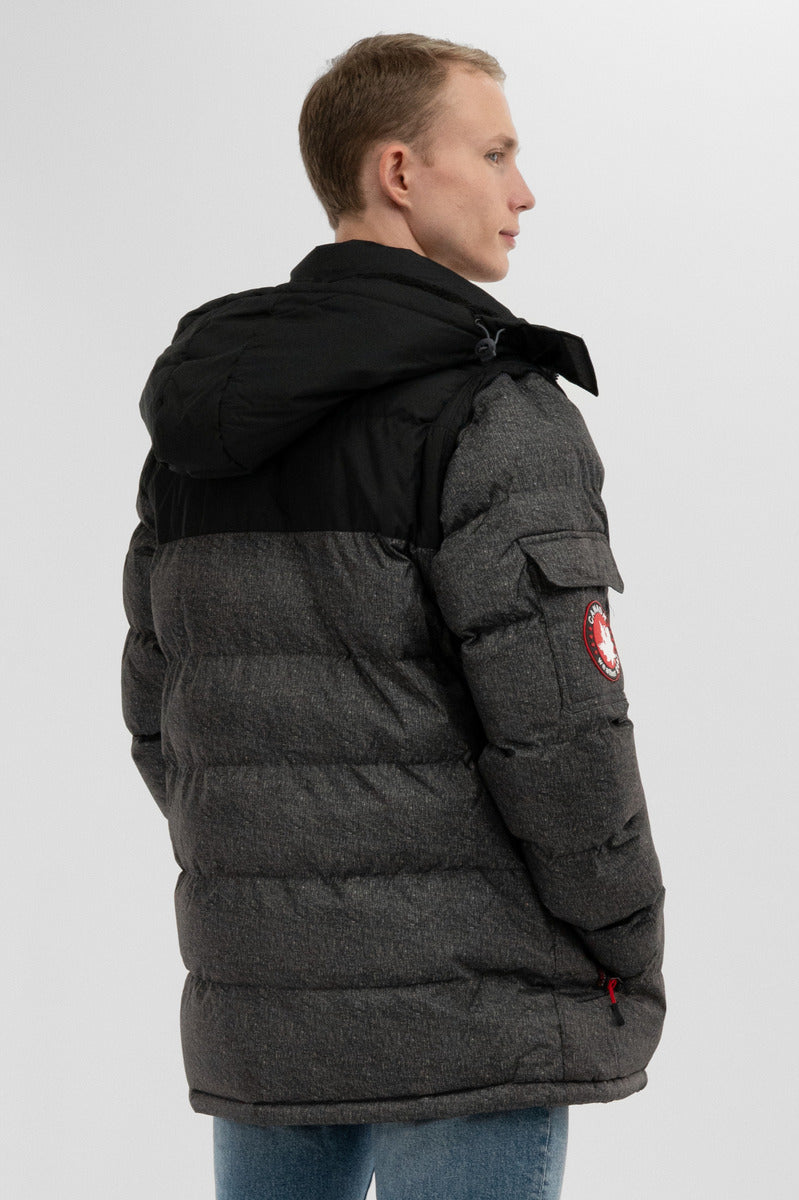 Canada Weather Gear Removable Sleeve Bomber Jacket - Black - Mens Bomber Jackets - International Clothiers