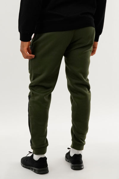 Canada Weather Gear Fleece Contrast Insert Jogger - Olive - Mens Joggers & Sweatpants - International Clothiers