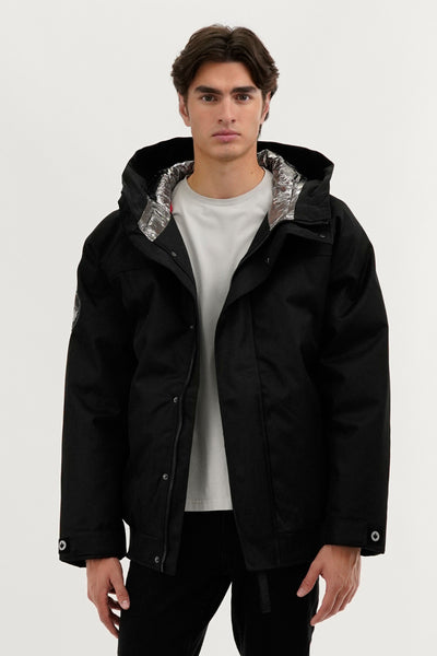 Canada Weather Gear Backpack Strap Bomber Jacket - Black - Mens Bomber Jackets - International Clothiers