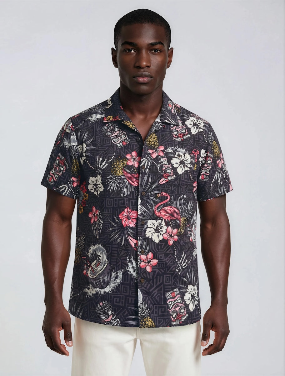 Printed Button Up Shirt - Multi